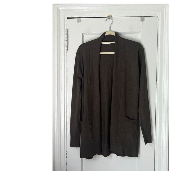 Pink Clover Sweater Women's Size XS Open Front Cardigan  Teal Green Penton - Picture 3 of 10